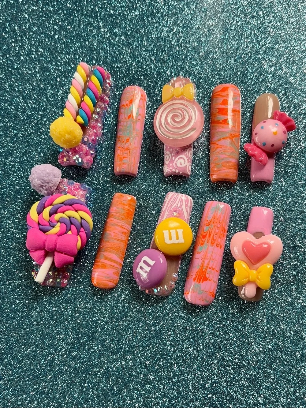 Sweet As Sugah Reusable Acrylic Press On Nails